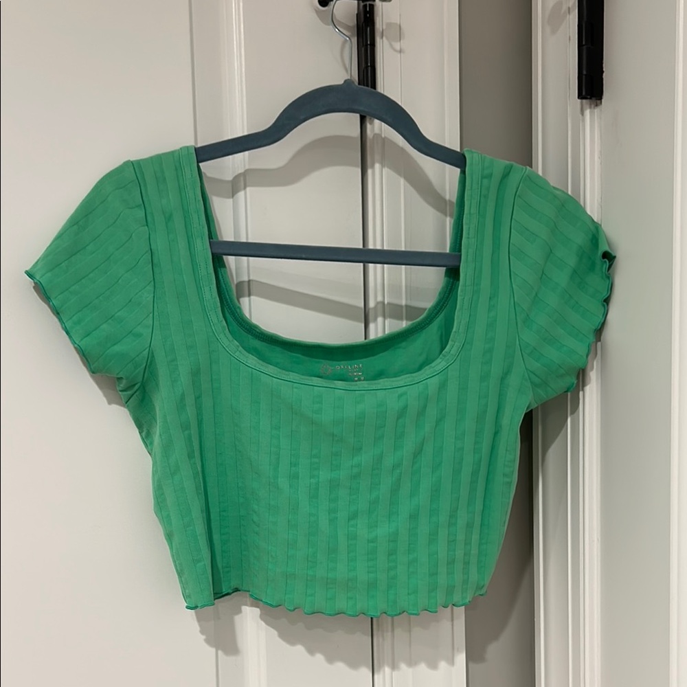 Green Crop Top